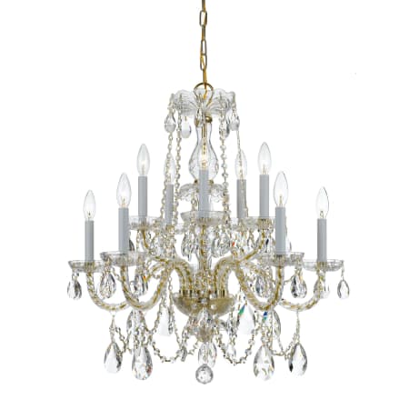 A large image of the Crystorama Lighting Group 1130-CL-SAQ Polished Brass