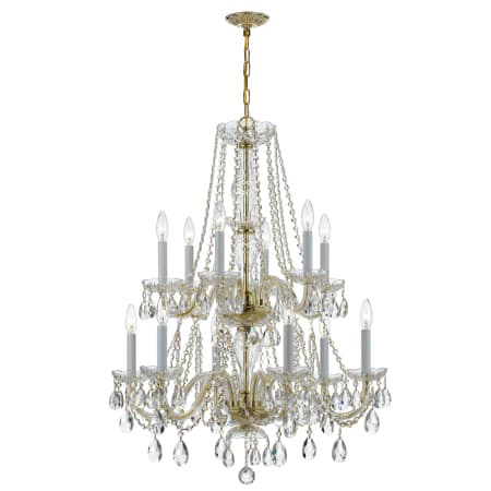A large image of the Crystorama Lighting Group 1137-CL-S Polished Brass