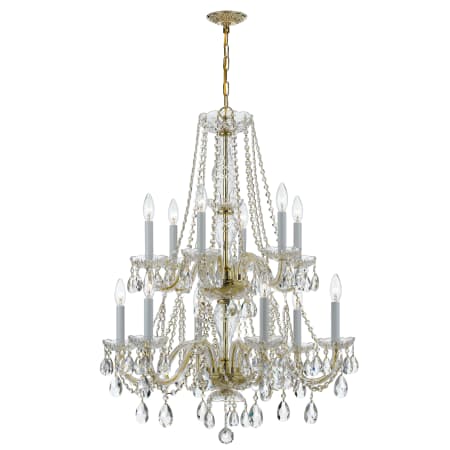 A large image of the Crystorama Lighting Group 1137-CL-SAQ Polished Brass