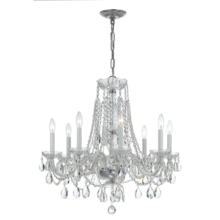 A large image of the Crystorama Lighting Group 1138-CL-S Polished Chrome
