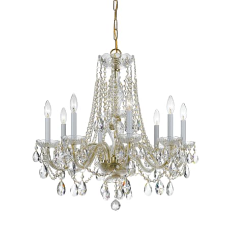 A large image of the Crystorama Lighting Group 1138-CL-MWP Polished Brass