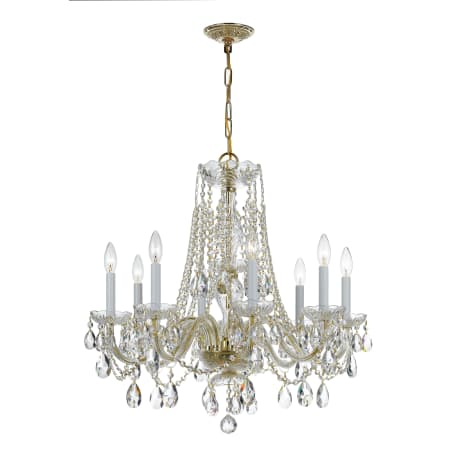 A large image of the Crystorama Lighting Group 1138-CL-SAQ Polished Brass