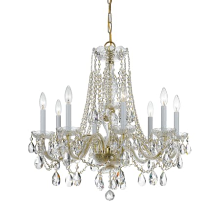 A large image of the Crystorama Lighting Group 1138-CL-SAQ Polished Brass