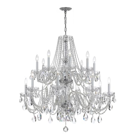 A large image of the Crystorama Lighting Group 1139-CL-S Polished Chrome