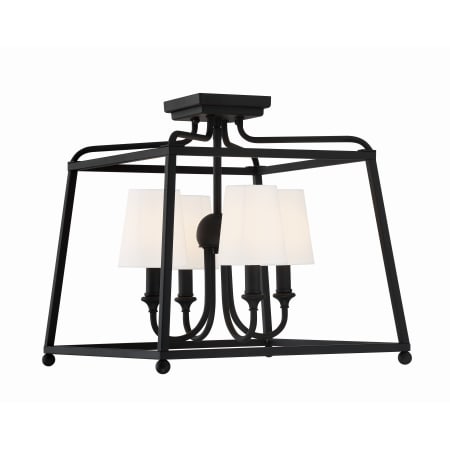 A large image of the Crystorama Lighting Group 2243 Black Forged