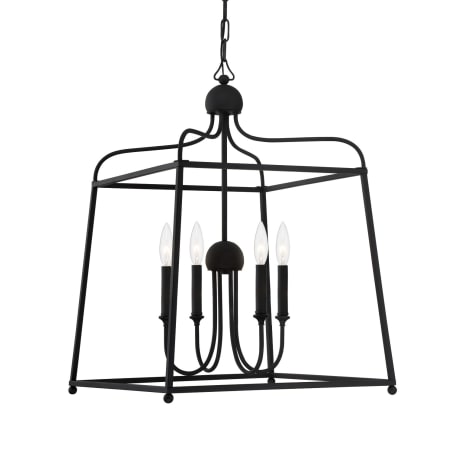 A large image of the Crystorama Lighting Group 2244_NOSHADE Black Forged