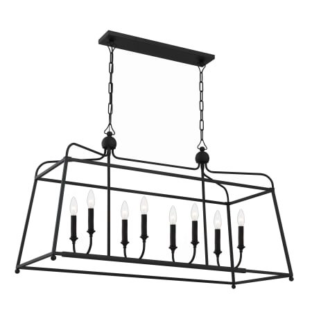 A large image of the Crystorama Lighting Group 2249_NOSHADE Black Forged