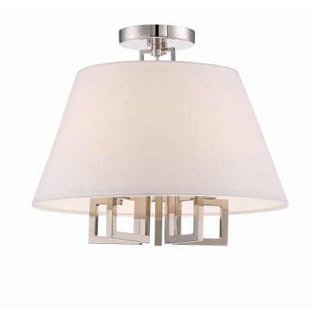 A large image of the Crystorama Lighting Group 2255_CEILING Polished Nickel