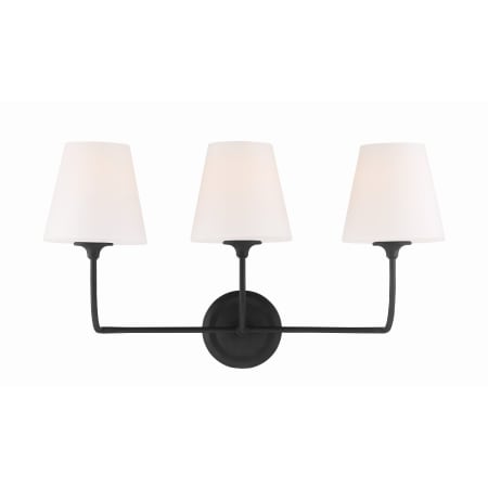 A large image of the Crystorama Lighting Group 2443-OP Black Forged