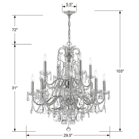 A large image of the Crystorama Lighting Group 3228-CL-MWP Alternate Image