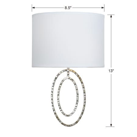A large image of the Crystorama Lighting Group 341 Dimensional Drawing