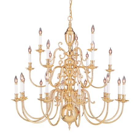 A large image of the Crystorama Lighting Group 355 Polished Brass
