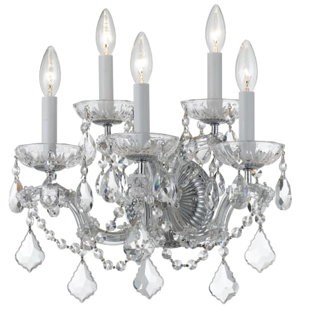 A large image of the Crystorama Lighting Group 4404-CL-S Polished Chrome