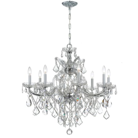 A large image of the Crystorama Lighting Group 4409-CL-S Polished Chrome
