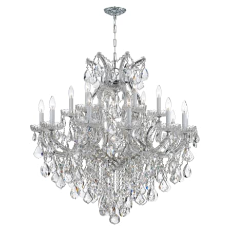 A large image of the Crystorama Lighting Group 4418-CL-S Polished Chrome