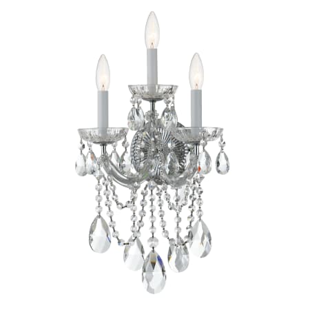 A large image of the Crystorama Lighting Group 4423-CL-S Polished Chrome