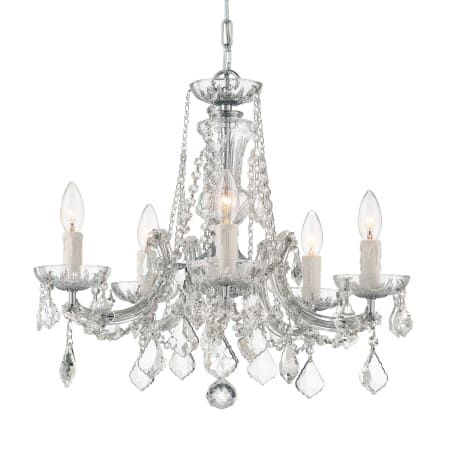 A large image of the Crystorama Lighting Group 4476-CL-S Polished Chrome