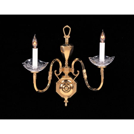 A large image of the Crystorama Lighting Group 466-2 Polished Brass