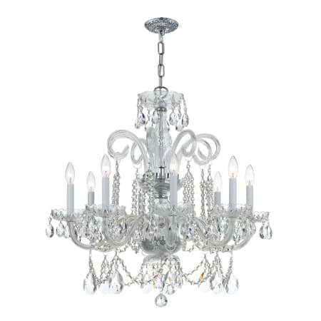 A large image of the Crystorama Lighting Group 5008-CL-S Polished Chrome