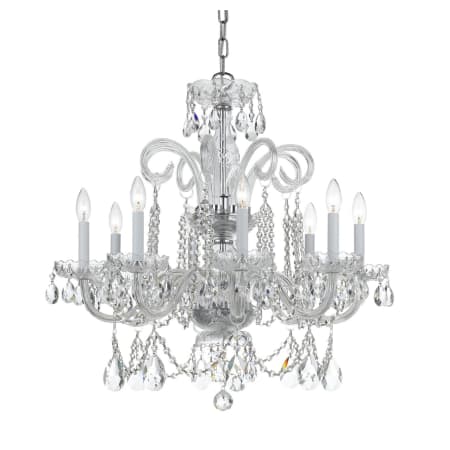 A large image of the Crystorama Lighting Group 5008-CL-S Polished Chrome