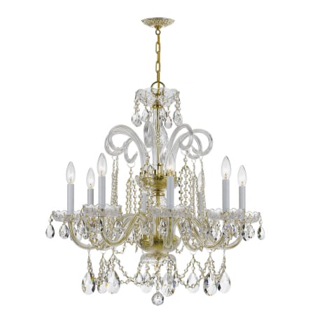 A large image of the Crystorama Lighting Group 5008-CL-MWP Polished Brass