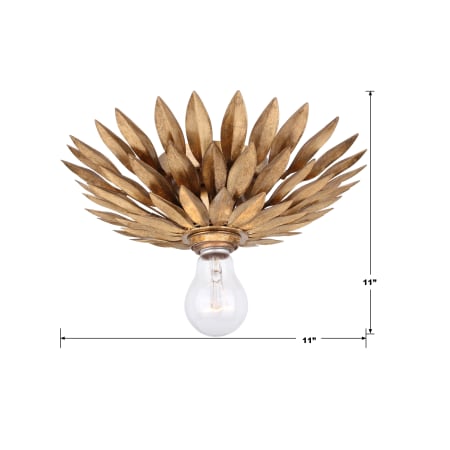 A large image of the Crystorama Lighting Group 500_CEILING Dimensional Drawing