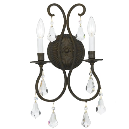 A large image of the Crystorama Lighting Group 5012-CL-S English Bronze