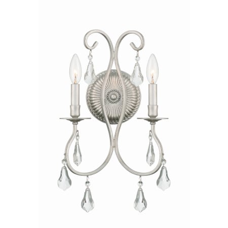 A large image of the Crystorama Lighting Group 5012-CL-S Olde Silver