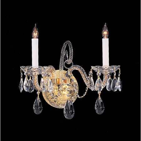 A large image of the Crystorama Lighting Group 5042-CL-S Polished Brass