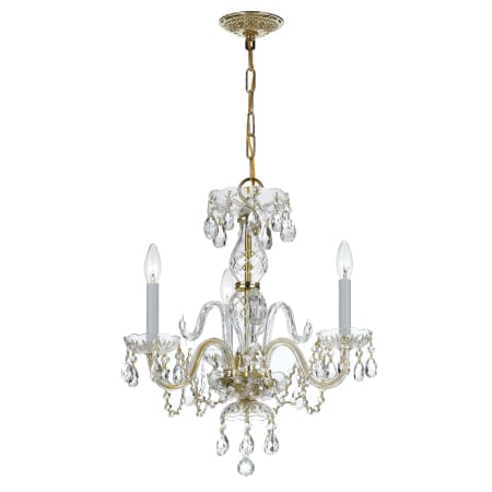 A large image of the Crystorama Lighting Group 5044-CL-I Polished Brass