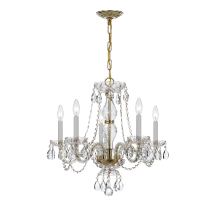 A large image of the Crystorama Lighting Group 5085-CL-MWP Polished Brass