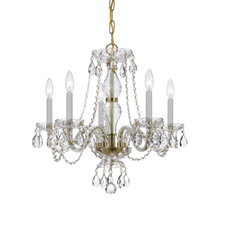 A large image of the Crystorama Lighting Group 5085-CL-MWP Polished Brass