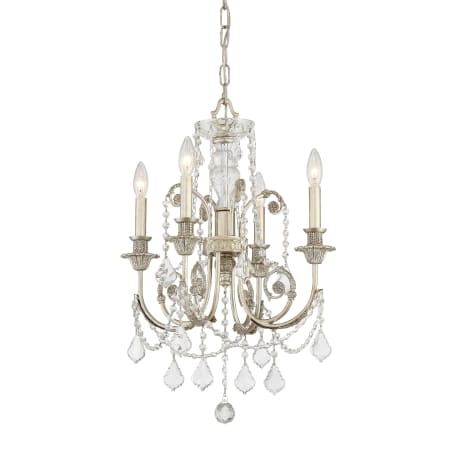 A large image of the Crystorama Lighting Group 5114-CL-S Olde Silver