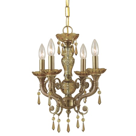 A large image of the Crystorama Lighting Group 5174-GTS Aged Brass