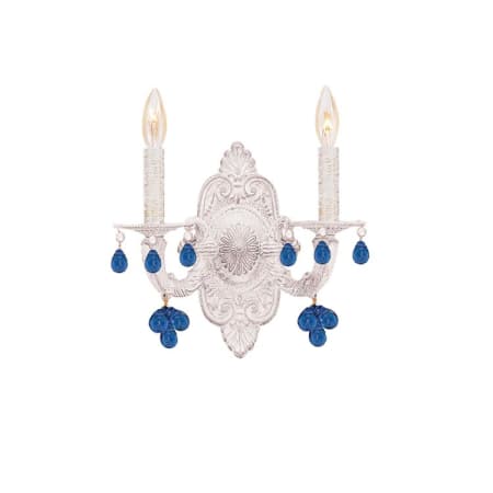 A large image of the Crystorama Lighting Group 5200-Blue Antique White / Blue