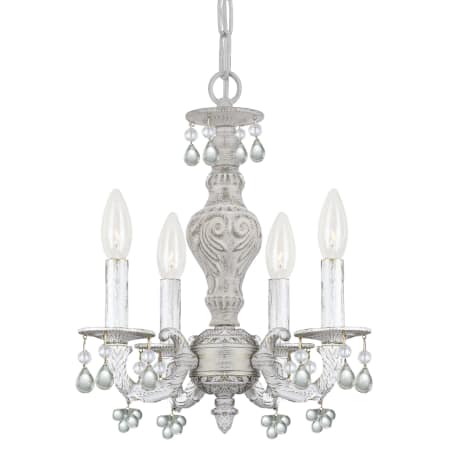 Crystorama Lighting Group 5224 Aw Clear Antique White Paris Market 4 Crystorama Lighting Group 5224 Clear
