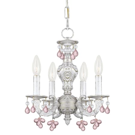 A large image of the Crystorama Lighting Group 5224-ROSA Antique White