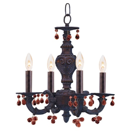 A large image of the Crystorama Lighting Group 5224-AMBER Venetian Bronze