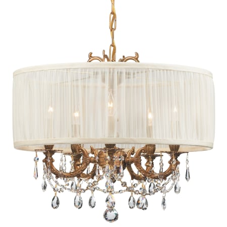 A large image of the Crystorama Lighting Group 5535-SAW-CLS Aged Brass