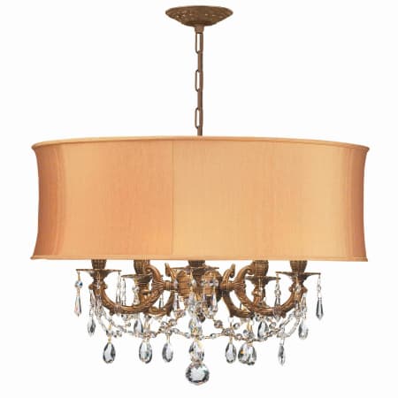 A large image of the Crystorama Lighting Group 5535-SHG-CLS Aged Brass