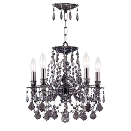 A large image of the Crystorama Lighting Group 5545 Pewter / Silver Shade Swarovski Strass