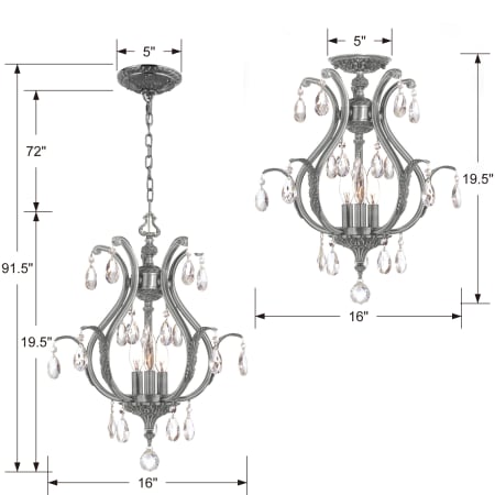A large image of the Crystorama Lighting Group 5560-CL-SAQ Alternate Image