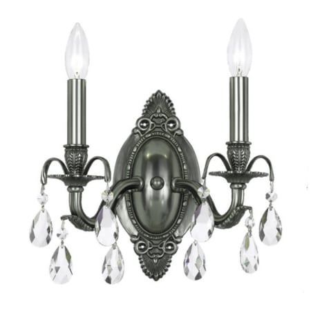 A large image of the Crystorama Lighting Group 5562-CL-SAQ Pewter