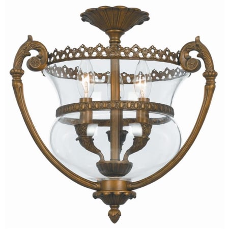 A large image of the Crystorama Lighting Group 5791 Antique Brass