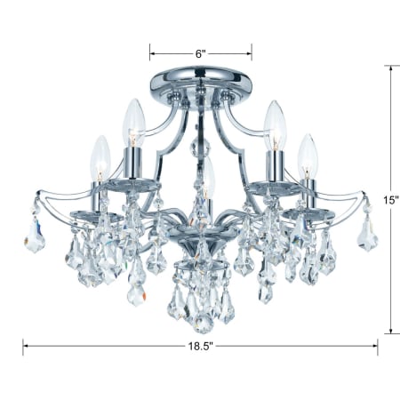 A large image of the Crystorama Lighting Group 5930-CL-S Dimensional Drawing