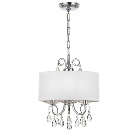 A large image of the Crystorama Lighting Group 6623-CL-S Polished Chrome
