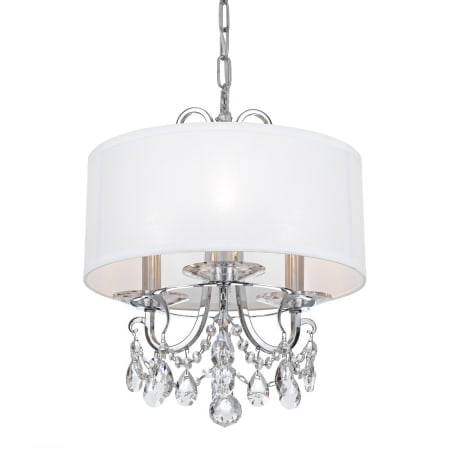 A large image of the Crystorama Lighting Group 6623-CL-S Polished Chrome