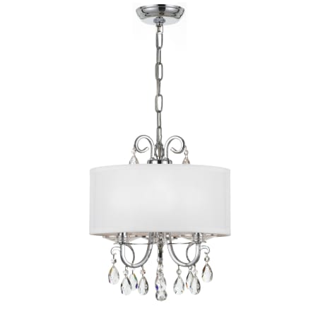 A large image of the Crystorama Lighting Group 6623-CL-SAQ Polished Chrome