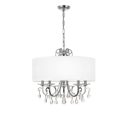 A large image of the Crystorama Lighting Group 6625-CL-S Polished Chrome