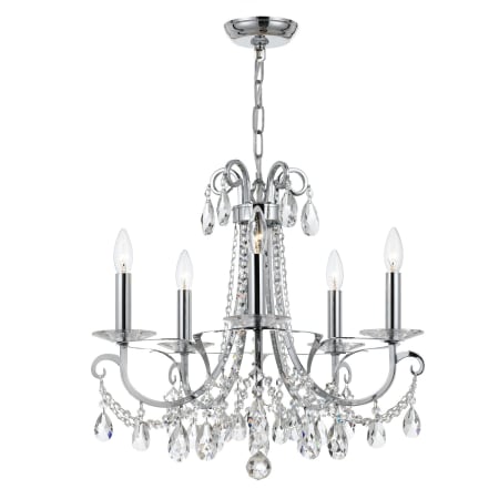 A large image of the Crystorama Lighting Group 6825-CL-S Polished Chrome